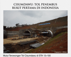 Cisumdawu, Tol Penembus Bukit Pertama Di Indonesia